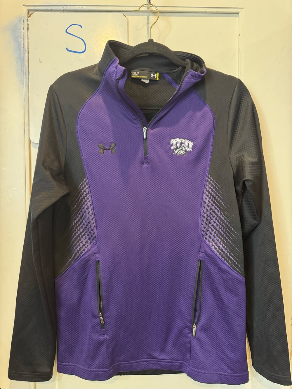 TCU Under Armour Purple & Black Men's Quarter-Zip Performance Jacket